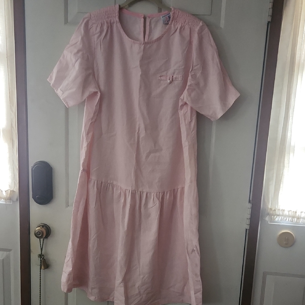 Vintage Zoomers Light Pink Striped Maternity Dress